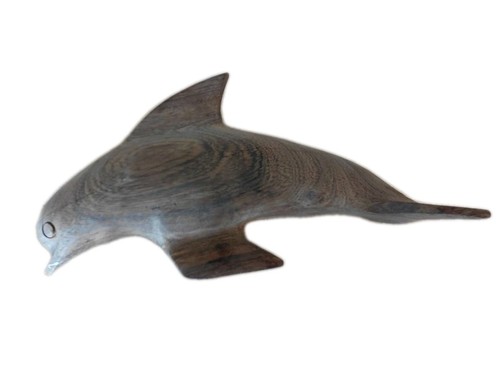 Vintage wooden dolphin - wooden,