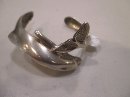 Sterling silver heavy dolphin - sterling,