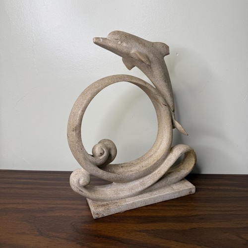 Vintage dolphin sculpture - dolphin,