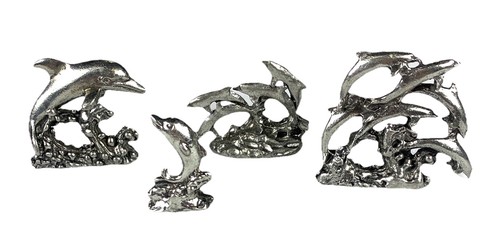 Pewter figurine dolphin - pewter,